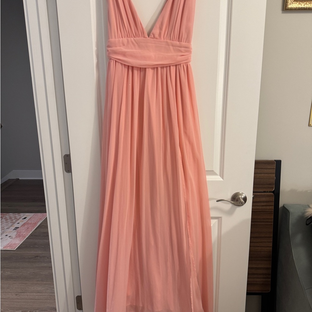 Elegant Pink Evening Gown